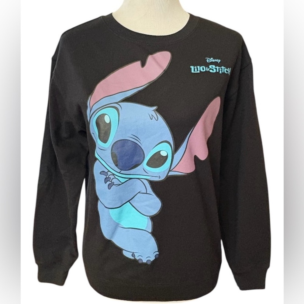Disney Lilo & Stitch Black Sweatshirt Size S